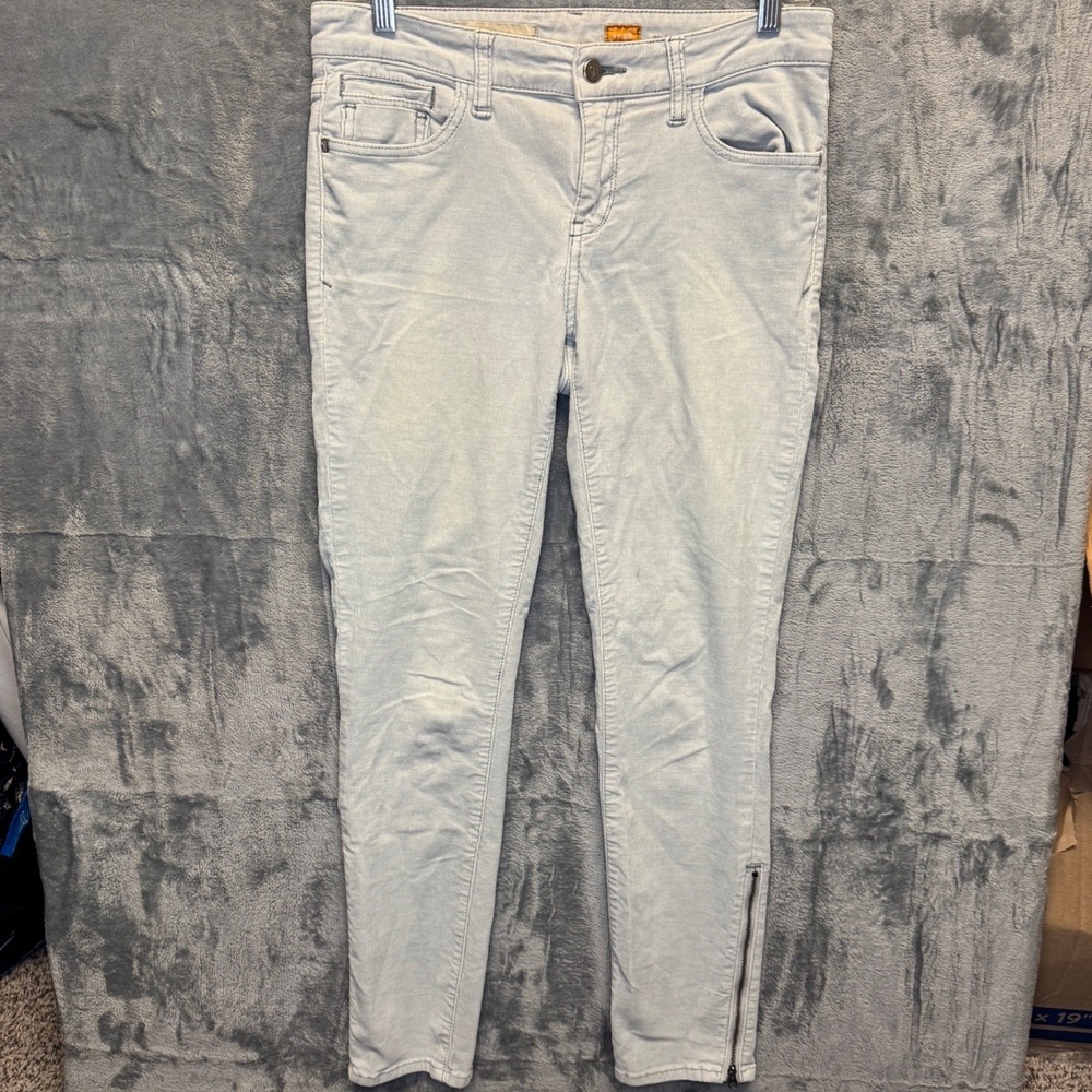 2024 | Pilcro and the Letterpress Stet Skinny Corduroy Ankle Zip Blue Women 28